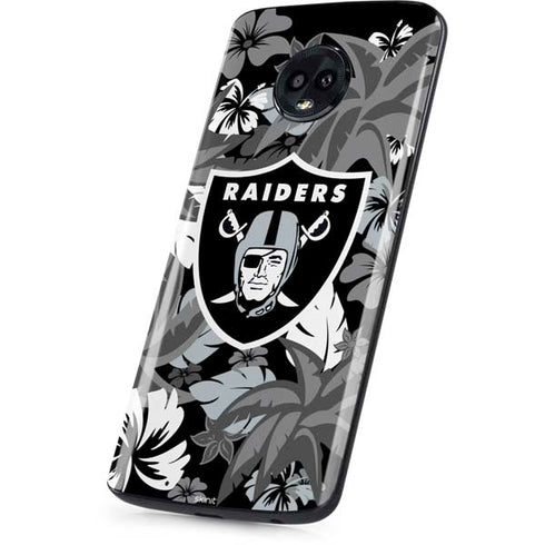 NFL Las Vegas Raiders Tropical Print Moto G6 Skin