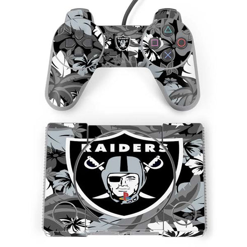 NFL Las Vegas Raiders Tropical Print PlayStation Classic Bundle Skin