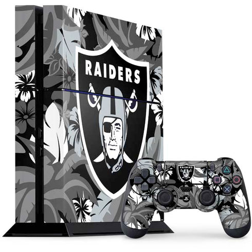 NFL Las Vegas Raiders Tropical Print PlayStation PS4 Skins