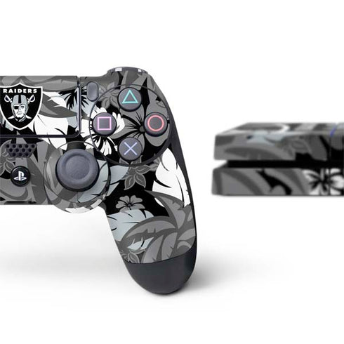 NFL Las Vegas Raiders Tropical Print PS4 Console and Controller Bundle Skin