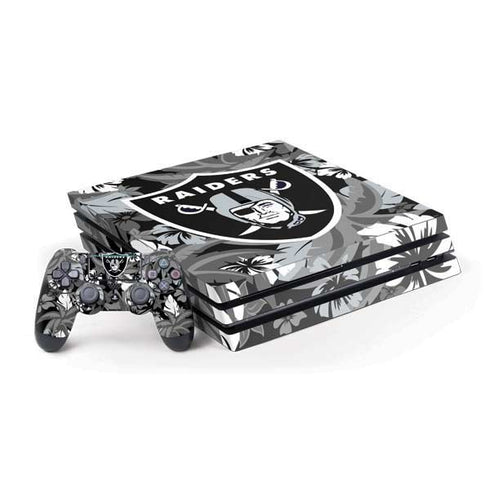 NFL Las Vegas Raiders Tropical Print PlayStation PS4 Skins
