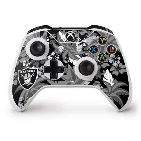 NFL Las Vegas Raiders Tropical Print Xbox One S Controller Skin