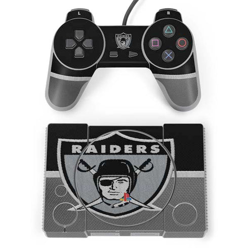 NFL Las Vegas Raiders Vintage PlayStation Classic Bundle Skin