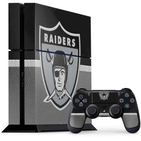 NFL Las Vegas Raiders Vintage PS4 Console and Controller Bundle Skin