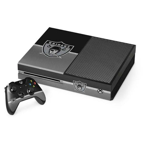 NFL Las Vegas Raiders Vintage Xbox One Console and Controller Bundle Skin