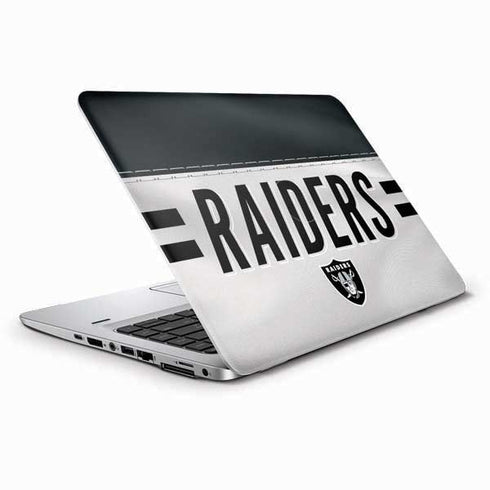 NFL Las Vegas Raiders White Striped HP Elitebook Skin