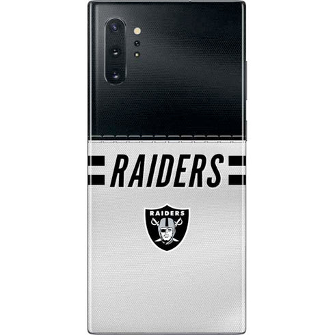 NFL Las Vegas Raiders White Striped Galaxy Note 10 Plus Skin