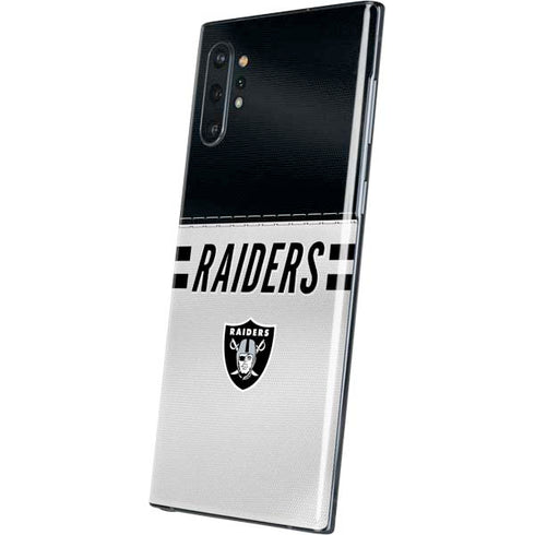 NFL Las Vegas Raiders White Striped Galaxy Note 10 Plus Skin