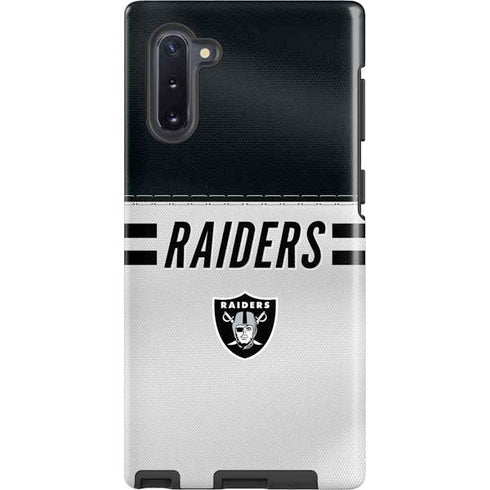 NFL Las Vegas Raiders White Striped Galaxy Cases
