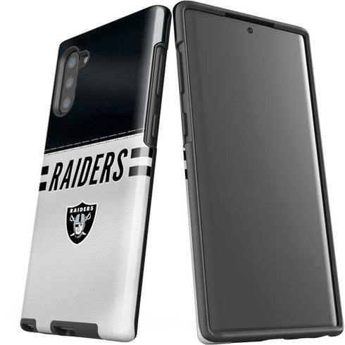 NFL Las Vegas Raiders White Striped Galaxy Note 10 Pro Case