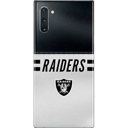 NFL Las Vegas Raiders White Striped Galaxy Note 10 Skin