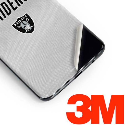 NFL Las Vegas Raiders White Striped Galaxy S10 Plus Skin