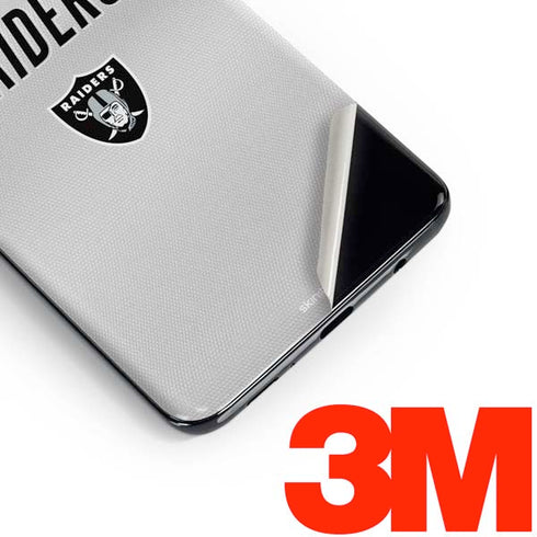 NFL Las Vegas Raiders White Striped Galaxy S10 Skin
