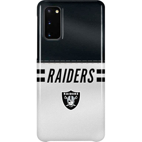 NFL Las Vegas Raiders White Striped Galaxy S20 Lite Case