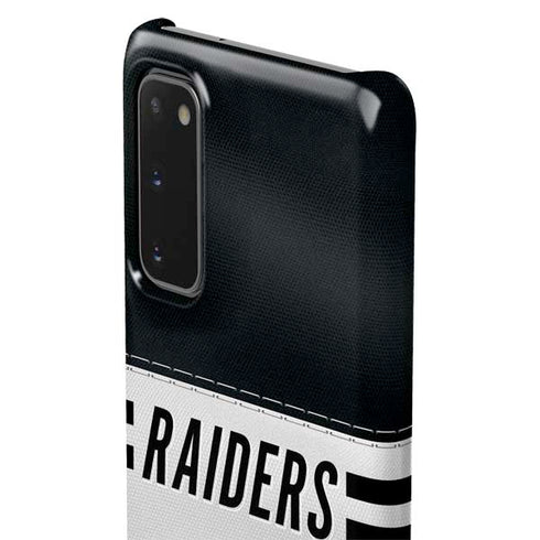 NFL Las Vegas Raiders White Striped Galaxy S20 Lite Case