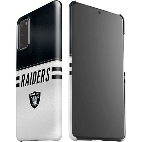 NFL Las Vegas Raiders White Striped Galaxy S20 Lite Case