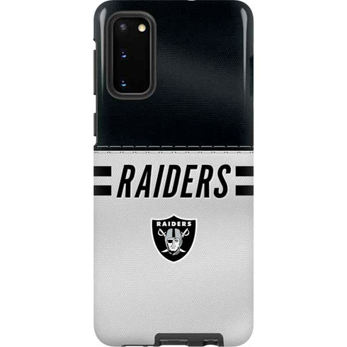 NFL Las Vegas Raiders White Striped Galaxy S20 Pro Case