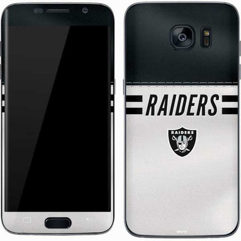 NFL Las Vegas Raiders White Striped Galaxy S7 Skin