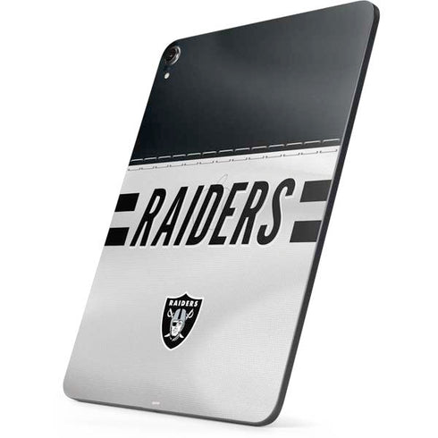 NFL Las Vegas Raiders White Striped Apple iPad Pro Skin