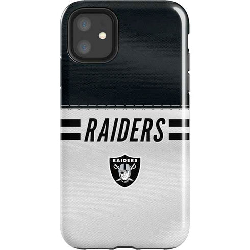 NFL Las Vegas Raiders White Striped iPhone 11 Impact Case