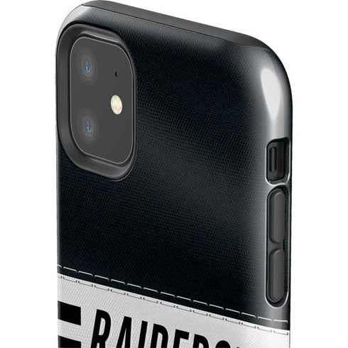 NFL Las Vegas Raiders White Striped iPhone 11 Impact Case