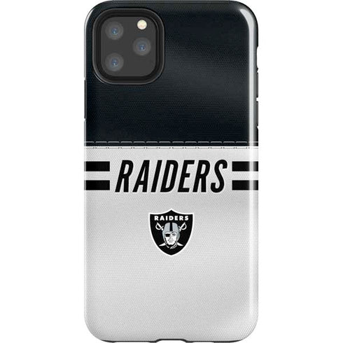 NFL Las Vegas Raiders White Striped iPhone 11 Pro Max Impact Case