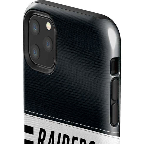 NFL Las Vegas Raiders White Striped iPhone 11 Pro Max Impact Case