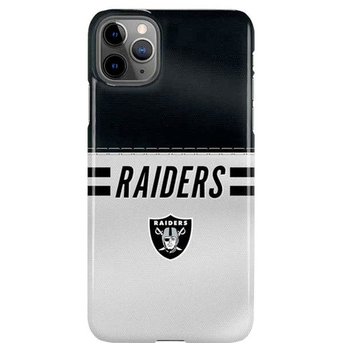 NFL Las Vegas Raiders White Striped iPhone 11 Pro Max Lite Case