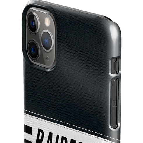 NFL Las Vegas Raiders White Striped iPhone 11 Pro Max Lite Case