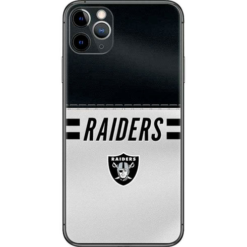 NFL Las Vegas Raiders White Striped iPhone 11 Pro Max Skin