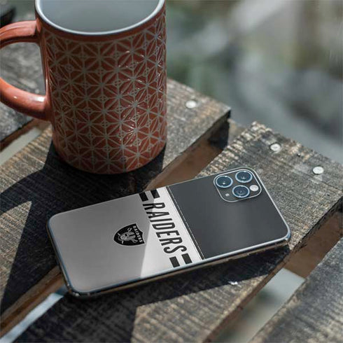NFL Las Vegas Raiders White Striped iPhone 11 Pro Max Skin