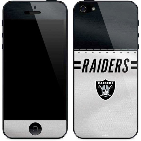 NFL Las Vegas Raiders White Striped iPhone 5/5s/5SE Skin
