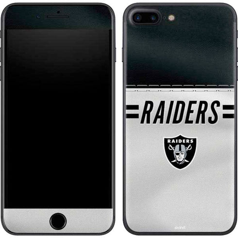 NFL Las Vegas Raiders White Striped iPhone 8 Plus Skin