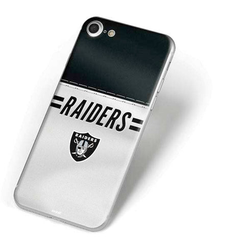 NFL Las Vegas Raiders White Striped iPhone 8 Skin