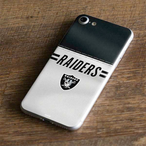 NFL Las Vegas Raiders White Striped iPhone 8 Skin