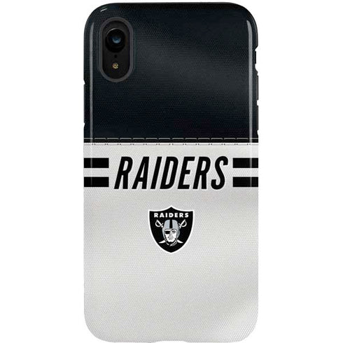 NFL Las Vegas Raiders White Striped iPhone XR Pro Case