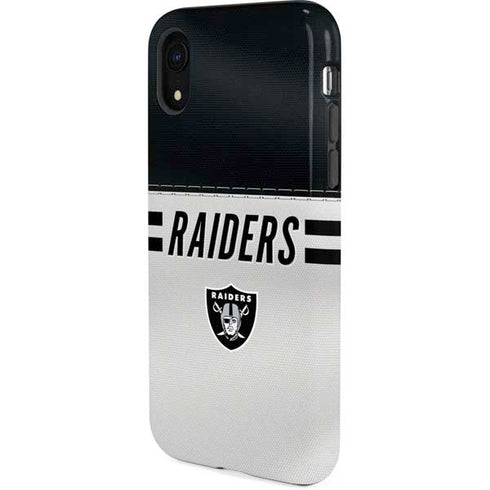 NFL Las Vegas Raiders White Striped iPhone XR Pro Case