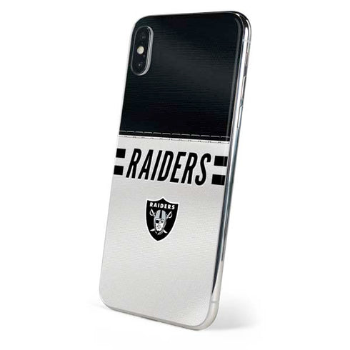 NFL Las Vegas Raiders White Striped iPhone XS Max Skin