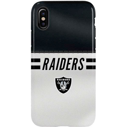 NFL Las Vegas Raiders White Striped iPhone XS Pro Case