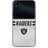 NFL Las Vegas Raiders White Striped iPhone XS Skin