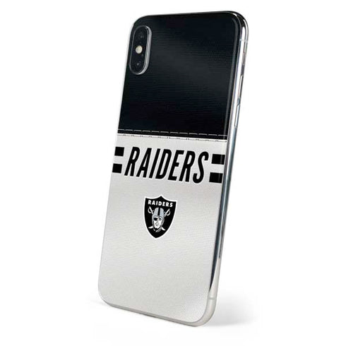 NFL Las Vegas Raiders White Striped iPhone XS Skin