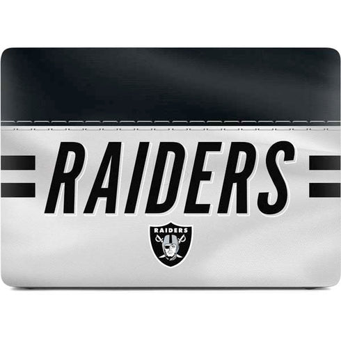 NFL Las Vegas Raiders White Striped Apple MacBook Air Skin