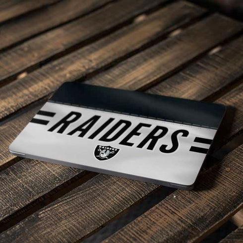 NFL Las Vegas Raiders White Striped Apple MacBook Air Skin