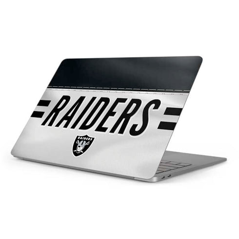 NFL Las Vegas Raiders White Striped Apple MacBook Pro 16-inch Skin