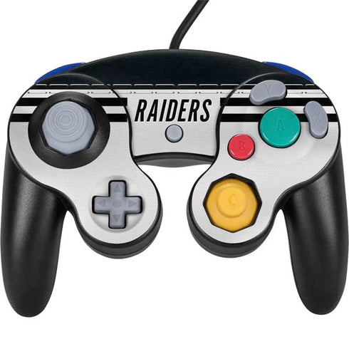 NFL Las Vegas Raiders White Striped Nintendo Skins