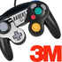 NFL Las Vegas Raiders White Striped Nintendo GameCube Controller Skin