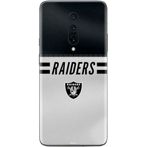 NFL Las Vegas Raiders White Striped OnePlus 7 Pro Skin