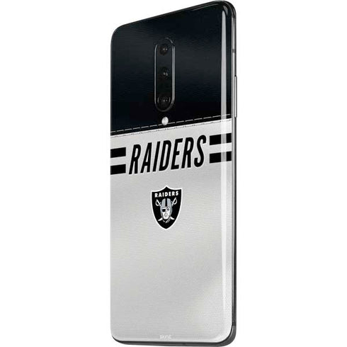 NFL Las Vegas Raiders White Striped OnePlus 7 Pro Skin