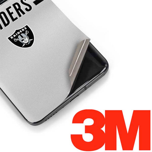 NFL Las Vegas Raiders White Striped OnePlus 7 Pro Skin