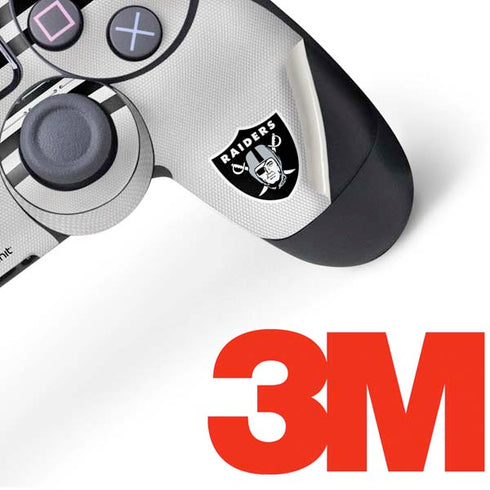 NFL Las Vegas Raiders White Striped PS4 Controller Skin